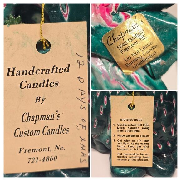 Vintage Hand Carved Wax Music Candle Playing 12 Days Of Christmas Rocking Horse - Picture 4 of 8